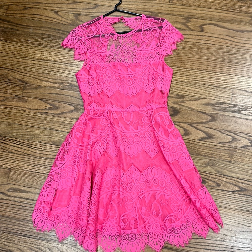 Pink lace dress!